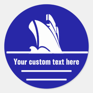 On Course Custom Stickers Blue