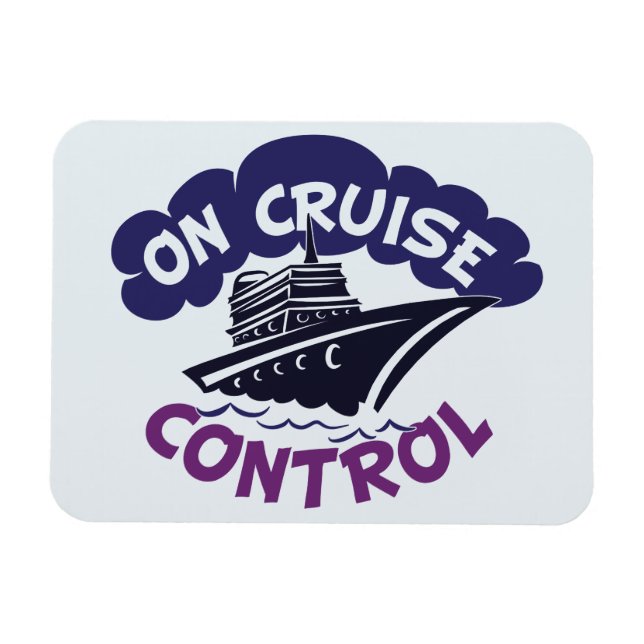 On Cruise Control Funny Stateroom Door Cabin Magnet (Horizontal)