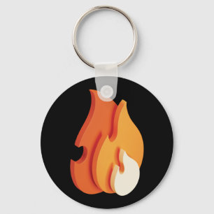 On Fire (3D Flames Icon) Key Ring