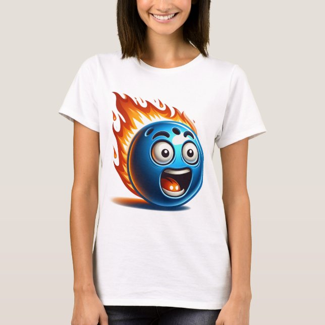 On Fire Bowling Ball T-Shirt (Front)