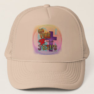 On Fire For Jesus Trucker Hat