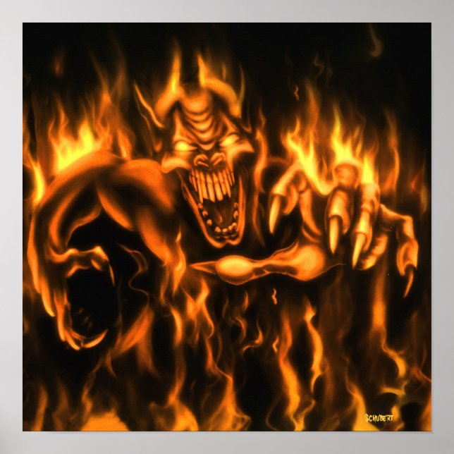 on fire: Poster 38x38 (Front)