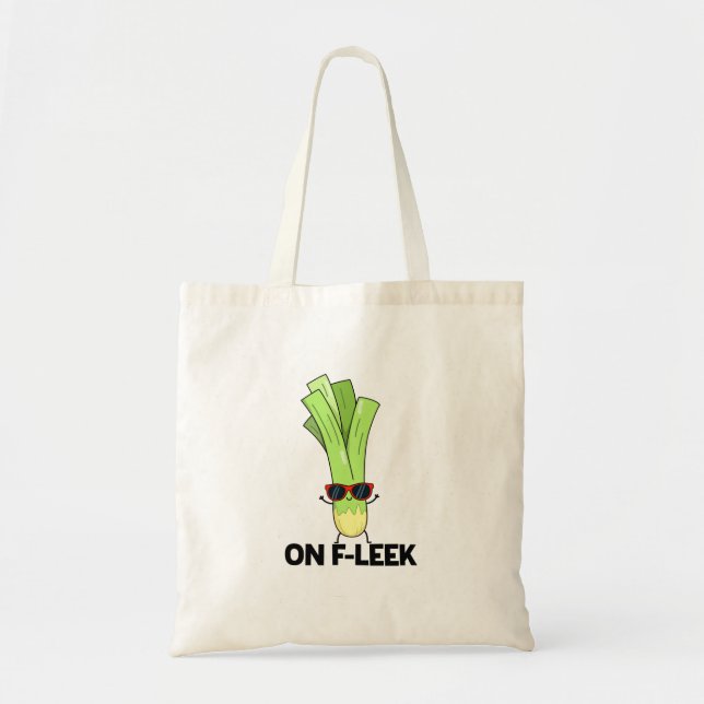 On Fleek Funny Veggie Leek Pun  Tote Bag (Front)