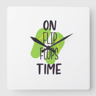On flip flops time square wall clock