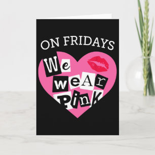On Fridays We Wear Pink Funny Valentine's Day Card