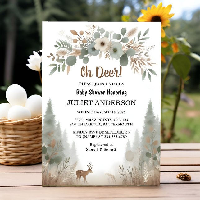 On Fun Wild Mother To Be Wood Woodland Baby Shower Invitation (Creator Uploaded)