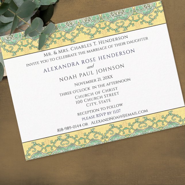 on Gold Wedding Invitation (Creator Uploaded)