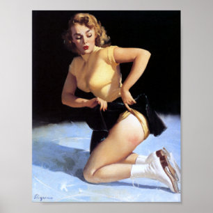 On Ice Pin Up Poster