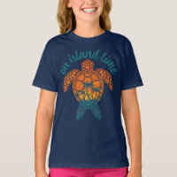 On Island Time Tropical Sunset Sea Turtle Design