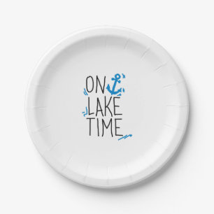 On Lake Time Paper Plate