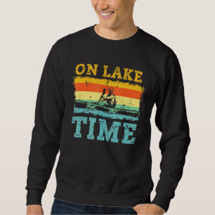On Lake Time Retro Kayaking Canoeing Vintage Kayak Sweatshirt