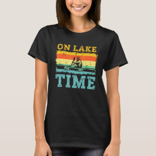 On Lake Time Retro Kayaking Canoeing Vintage Kayak T-Shirt