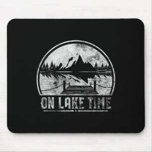 On Lake Time Summer Boating And Fishing Mouse Pad