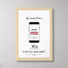 On Line Guitar Lessons Flyer Double-sided printing