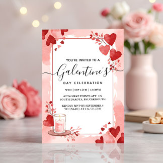 On Love Cute Wife Teen Girl Galentines Day Holiday Invitation