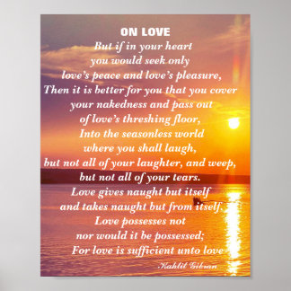 ON LOVE poem Poster