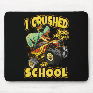 On Monster Truck I Crushed 100 Days Of School  Mouse Pad