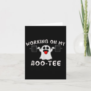 On My Boo Tee Halloween Ghost Workout Gym Card