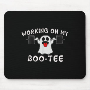 On My Boo Tee Halloween Ghost Workout Gym Mouse Pad