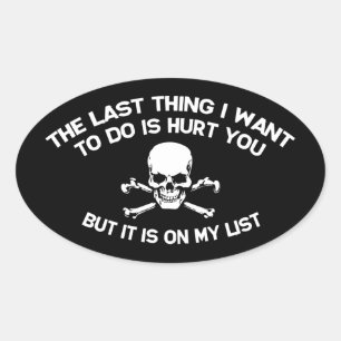 On My List Oval Sticker
