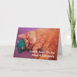 On My Mind Cat Valentine's Day Card