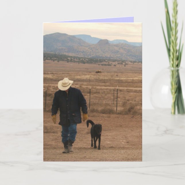 On My Mind Support -  Western Ranch Dog Lover Card (Front)