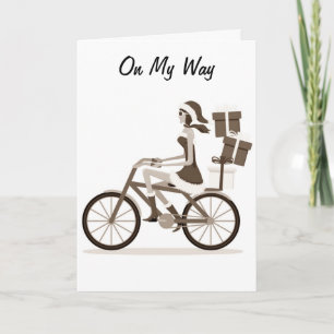 ON MY WAY(BIKING)TO SAY HAPPY 40th Card