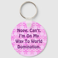 On My Way Button Keychain