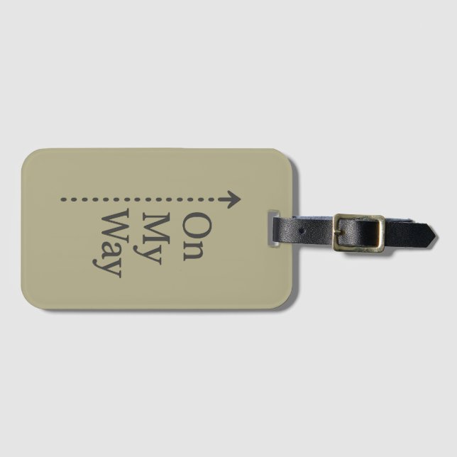 On My Way Luggage Tag (Front Horizontal)