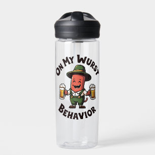 On My Wurst Behaviour Oktoberfest Funny  Water Bottle
