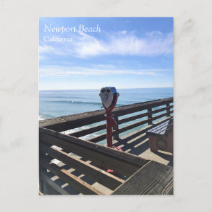 On Newport Pier, Newport Beach, California Postcard