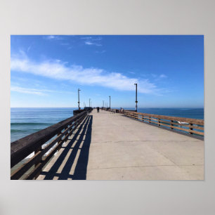 On Newport Pier, Newport Beach, California Poster