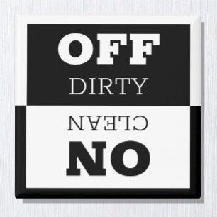 On / Off In use sign & Clean / Dirty dishwasher Magnet