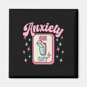 On Off Switch Fun Mental Health Awareness Retro Magnet