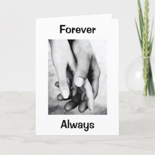 ON OUR WEDDING DAY-HOLD MY HAND FOREVER ALWAYS CARD