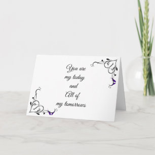 *ON OUR WEDDING DAY** to BRIDE OR GROOM Card