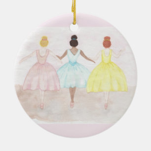 On Point Ballet Dancers Ceramic Tree Decoration