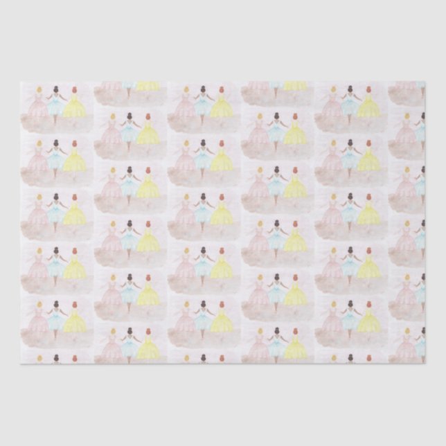 On Point Ballet Dancers Tissue Paper (Front)