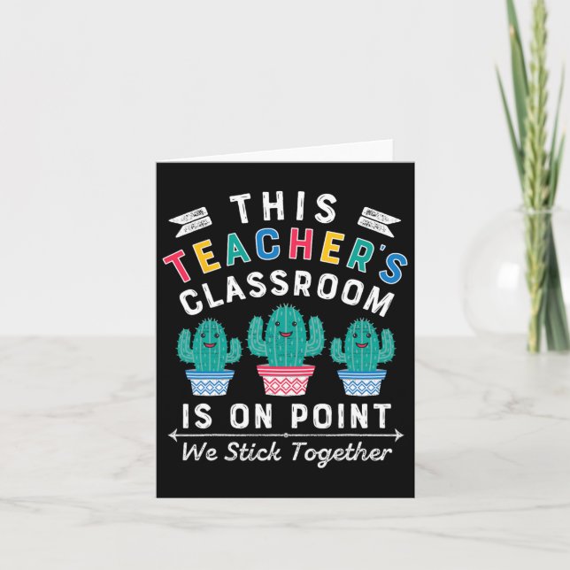 On Point We Stick Together Fun Back To School Teac Card (Front)