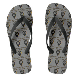 On Point With Christ Biblical Grey All-Over Unisex Jandals