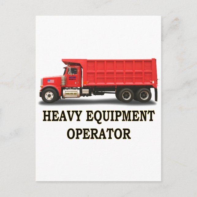 ON ROAD DUMP TRUCK POSTCARD (Front)