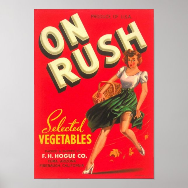 "ON RUSH" Label Poster (Front)