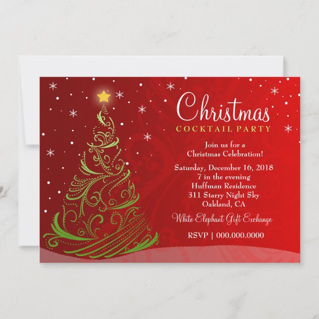ON SALE! Starry Night Christmas Invite (Front)