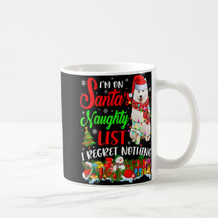 On Santas Naughty List Xmas American Eskimo  Coffee Mug