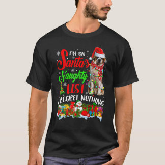 On Santa's Naughty  List Xmas Bernard T-Shirt