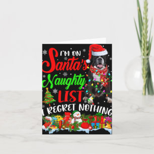 On Santas Naughty List Xmas Boxer Card