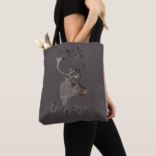 On Slayer Reindeer Christmas Tote Bag