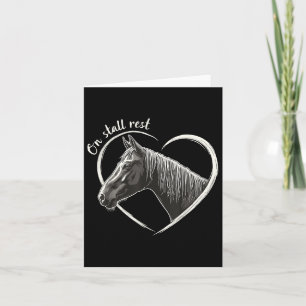 On Stall Rest , Heart Equestrian Horse Stable, Card