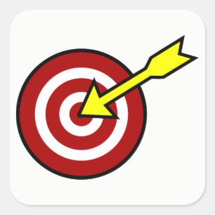 On Target Square Sticker