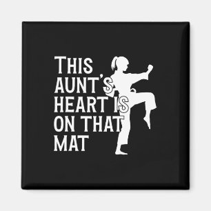 On That Mat Karate Aunt Proud Karate Auntie Magnet